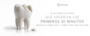 Diente fracturado junto al texto se me rompió un diente y qué hacer en los primeros 30 minutos