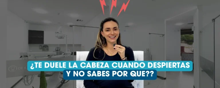 Paciente despertando con dolor de cabeza relacionado con posible bruxismo y tensión mandibular