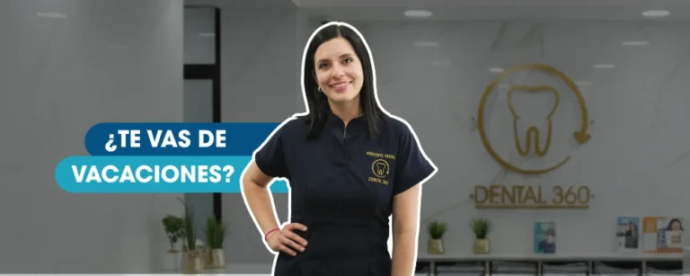 Odontóloga recomendando hacerse una revisión dental antes de salir de vacaciones
