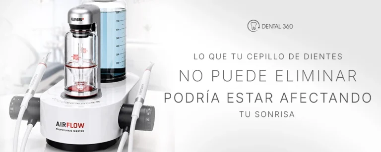 Paciente recibiendo limpieza dental avanzada con tecnología Airflow Profilaxis Master